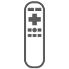 Ícono de un control remoto sencillo